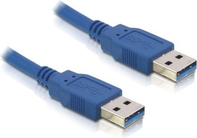 Kabel USB Delock USBA USBA 1 m Niebieski (82534)