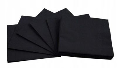 Serwetki papierowe składane czarne 20szt 3-warstwy