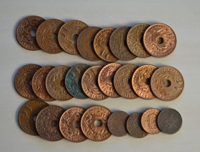 Indie Holenderskie - ciekawy zestaw - 25 monet