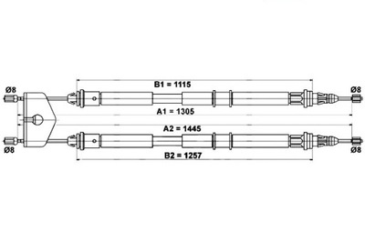 Ate трос гальма ручного ford fiesta v fusion ma фото №1