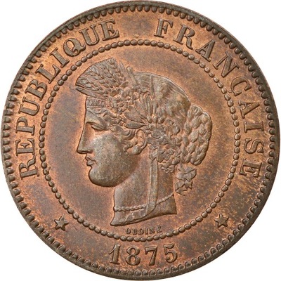 Moneta, Francja, Cérès, 5 Centimes, 1875, Paris, M