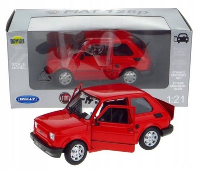 AUTO MODEL METALOWY WELLY FIAT 126P SKALA 1:21