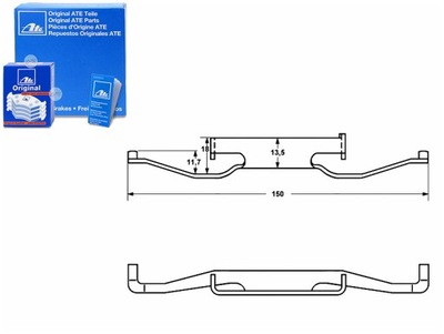 Набір монтажний гальмівних колодок bmw 3 e36 3 e46 z3 e фото №1
