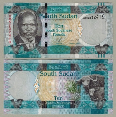 Sudan Południowy 10 Funt 2011 P-7 UNC