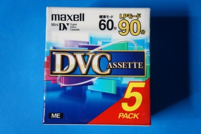 KASETA DO KAMER MAXELL Mini DV DVC 60 / 90 min 5-PACK