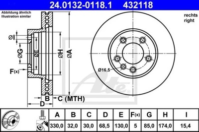 24.0132-0118.1 ДИСК HAM.PRZOD VW TOUAREG 03- ПРАВОЕ