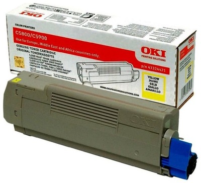 TONER Oki 43324421 C5800 C5900 YELLOW Oryginał