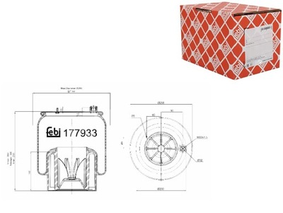 Пневмоподушка подвеска пневматический mercedes actros mp4 mp5 antos arocs фото №1