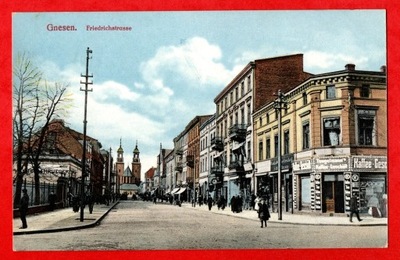 Gniezno Gnesen , Friedrichstrasse / 1916 r.