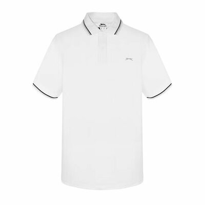 Męska koszulka polo Slazenger Tipped biała, Rozmiar L