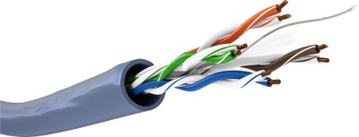 Kabel sieciowy LAN UTP CAT 6a Niebieski 305m