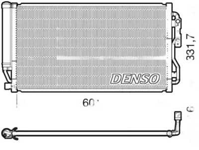 Конденсатор радіатор кондиціонера dcn05035 denso фото №1