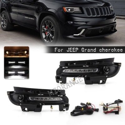 Jeep grand cherokee 2014-15-16-17 свет дневные фото №1
