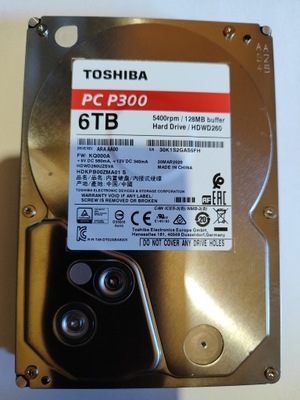 Dysk Toshiba HDWD260 P300 6TB SATA III 3,5"
