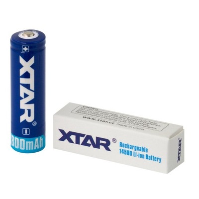 Akumulator XTAR typ 14500 800mAh z zabezpieczeniem