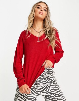 VERO MODA SWETER DAMSKI CZERWONY KLASYCZNY M 1DCI