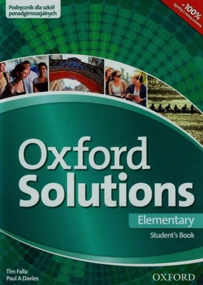 OXFORD SOLUTIONS PODRĘCZNIK DO JĘZYKA ANGIELSKIEGO PONADGIMNAZJALNE