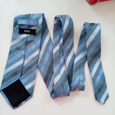Hugo Boss elegancki jedwabny krawat