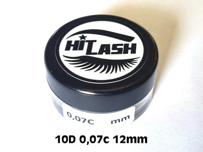 HITLASH wachlarzyki 10w1 kępki rzęs 10D 0,07C 12mm