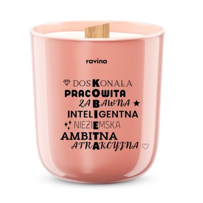 ŚWIECZKA ŚWIECA KOBIETA ZAPACHOWA MADEMOISELLE ZAPACH PERFUM DZIEŃ KOBIET