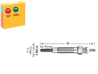 Свічка розжарювання ngk mr577131 md301950 md344469 md197 фото №1