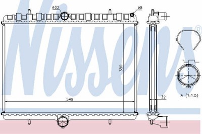 RADUADOR DE AGUA NISSENS 63621A  