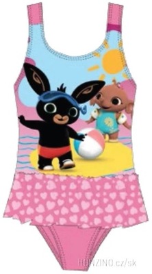 Jednoczęściowy strój kąpielowy dla dziewczynki Króliczek Bing - św. różowy EU 92