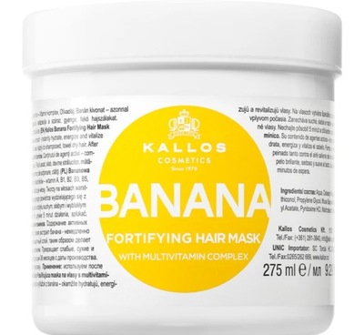 KALLOS BANAN maska do włosów 275ml