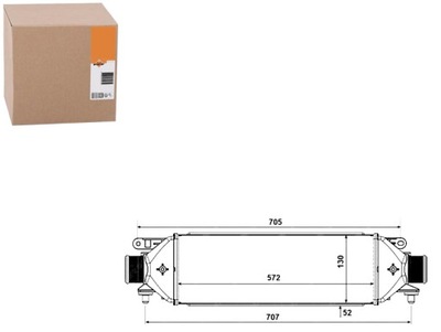 Nrf30752 интеркулер fiat bravo/punto 1,9d 07- фото №1