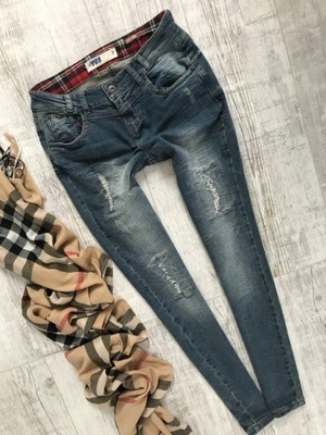 NEW LOOK__SPODNIE rurki jeans STRETCH__38 M