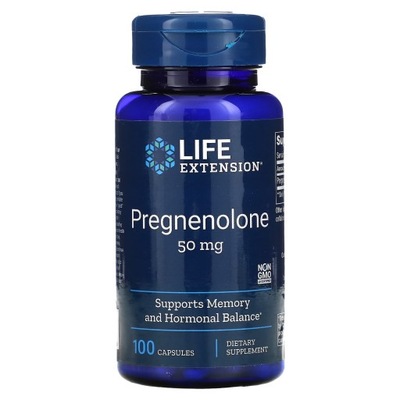 Life Extension, Pregnenolon, 50 mg, 100 kapsułek