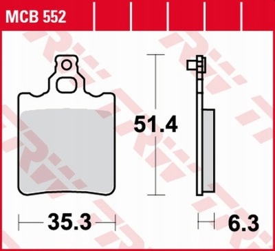 КОЛОДКИ ТОРМОЗНЫЕ TRW MCB552