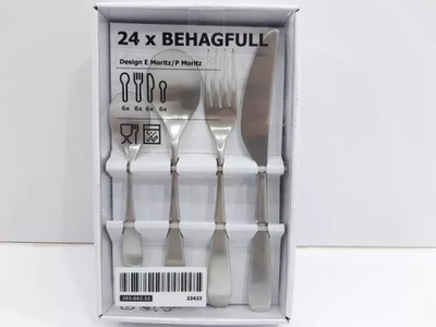 SZTUĆCE IKEA BEHAGFUL 24 SZT