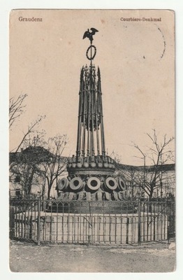 GRUDZIĄDZ. Pomnika gubernatora Courbiere'a
