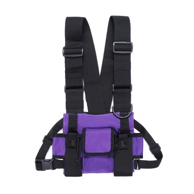 Chest Rig Bag, Chest Pack Bags Front Pouch Purple