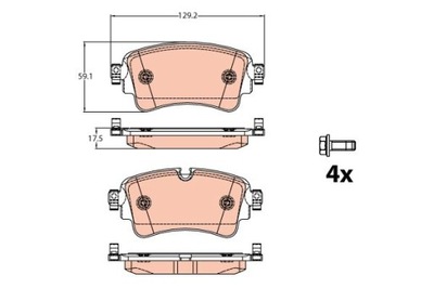 ZAPATAS DE FRENADO AUDI T. A4- Q7 1.4- 3.0 15-  