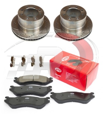 Dodge ram 3500 2003-2008 гальмівні диски + гальмівні колодки гальмівні задня cer + пластини фото №1