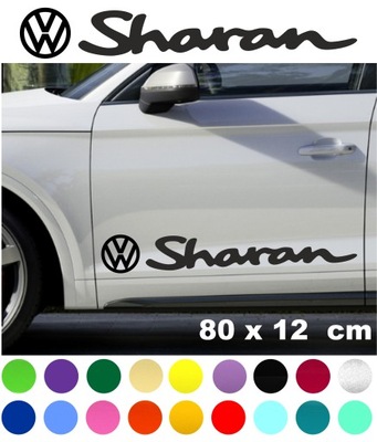 2 x VW SHARAN Naklejki na bok Auta Samochód 80 cm