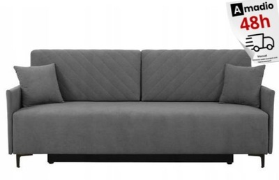 Sofa Logan funkcja spania kanapa rozkładana BRW Black Red White