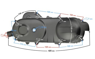 КРЫШКА ДВИГАТЕЛЯ ПРИВОДА 400 СКУТЕРА 21 50CC