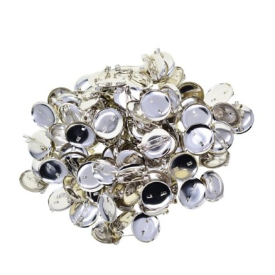 100 Sztuk Broszka Zapinki Pin Disk Pad Bezel Puste