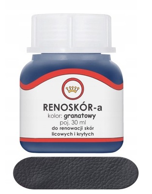 Farba do skóry lakier Renoskór 30ml granatowy