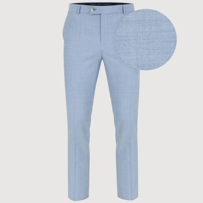 Niebieskie spodnie garniturowe męskie Slim Fit PAKO LORENTE roz. 108/176