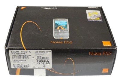 100% NOWA PL DYST ORYGINALNA NOKIA E52 RM-469 BLACK KOMPLET