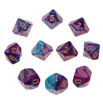 10PCS EDUCATIONAL GEOMETRIC D10 POLYHEDRAL NEW TEACHING Option 3