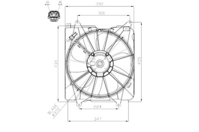 NRF VENTILADOR DEL RADIADOR HONDA CR-V IV CR-V V 1.5 2.4 09.15-  