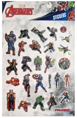 NAKLEJKI MARVEL AVENGERS ZESTAW NAKLEJEK 260 szt