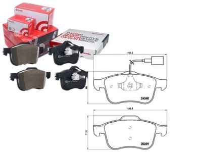 Brembo p 23 132 набор тормозных колодок тормозных, тормоза дисковые фото №1