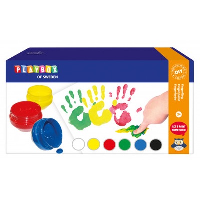 DIY Farby farbki do malowania palcami rękami 6 kol