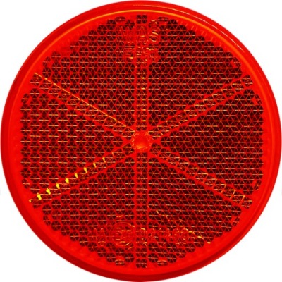 Отражатель круглый na винт красный задний na задняя транспортного средства waś фото №1